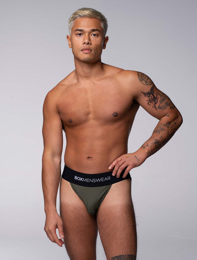 Deep Support Jockstrap - Army Green - boxmenswear - {{variant_title}}