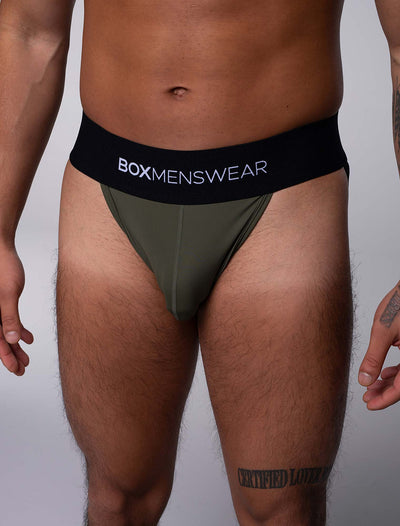 Deep Support Jockstrap - Army Green - boxmenswear - {{variant_title}}