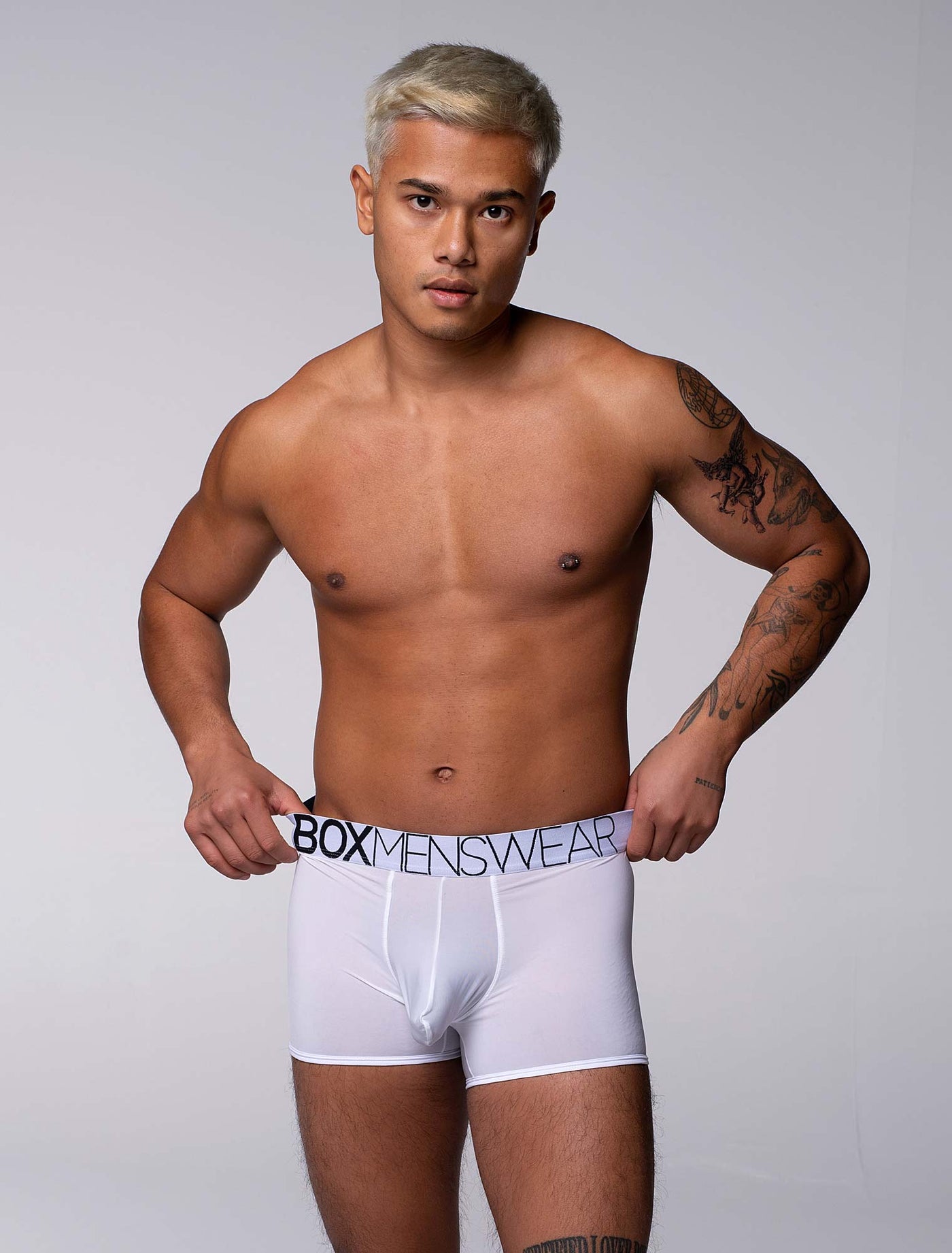 Mens Boxers: Defined Crotch - White - boxmenswear - {{variant_title}}