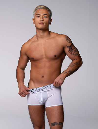 Mens Boxers: Defined Crotch - White - boxmenswear - {{variant_title}}