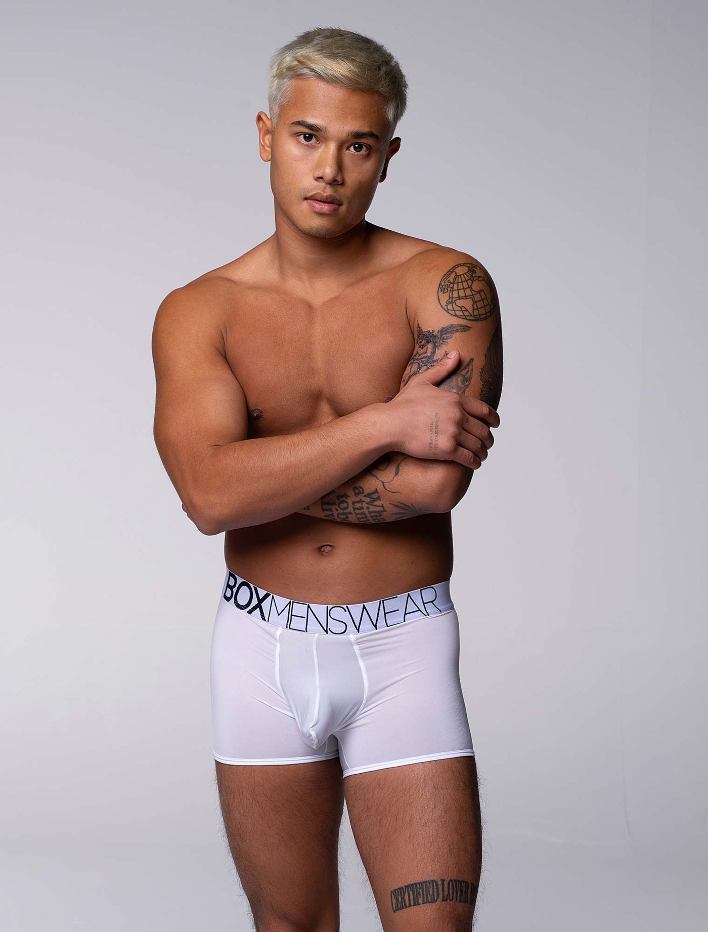 Mens Boxers: Defined Crotch - White - boxmenswear - {{variant_title}}