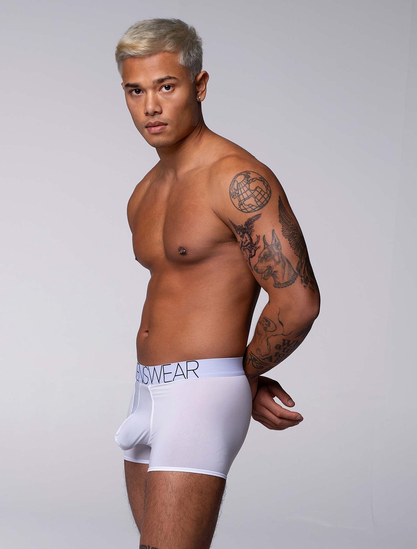 Mens Boxers: Defined Crotch - White - boxmenswear - {{variant_title}}