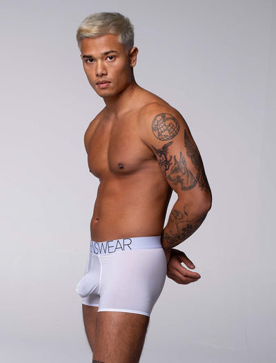 Mens Boxers: Defined Crotch - White - boxmenswear - {{variant_title}}