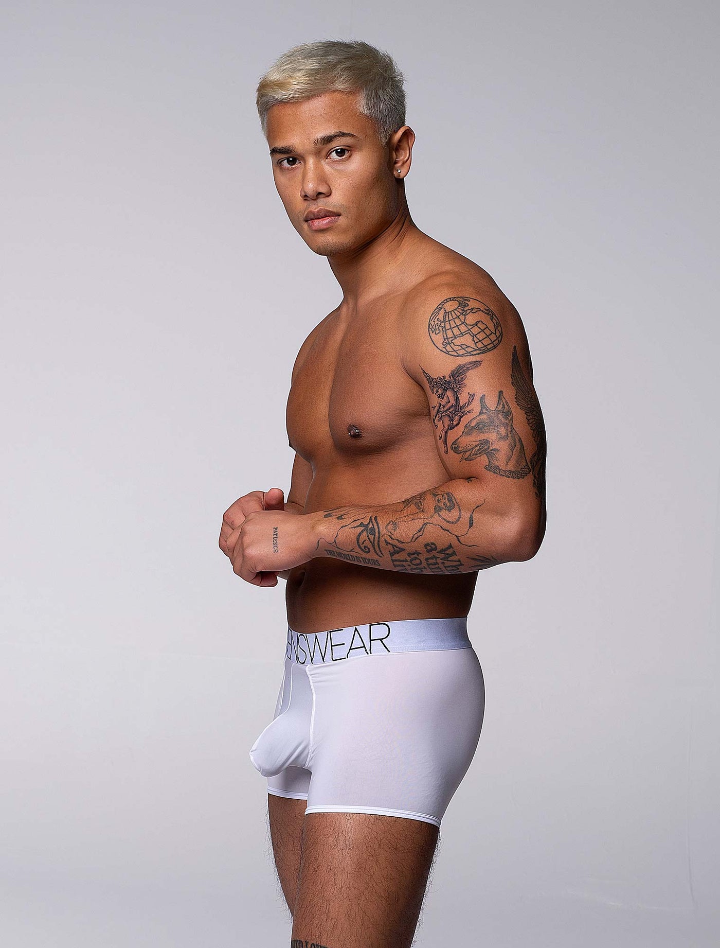 Mens Boxers: Defined Crotch - White - boxmenswear - {{variant_title}}