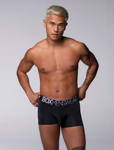 Mens Boxers: Defined Crotch - Black - boxmenswear - {{variant_title}}