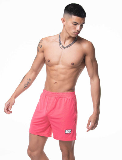 Mesh Football Shorts - Mascot Pink - boxmenswear - {{variant_title}}