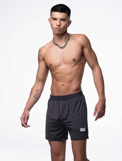 Mesh Football Shorts - Defence Grey - boxmenswear - {{variant_title}}