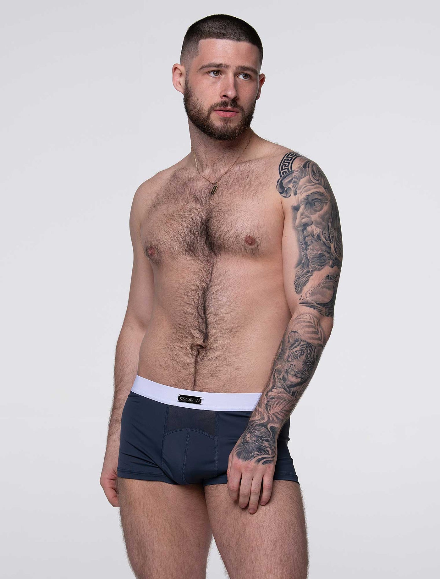 Mens Curved Mesh Boxers - Navy - boxmenswear - {{variant_title}}