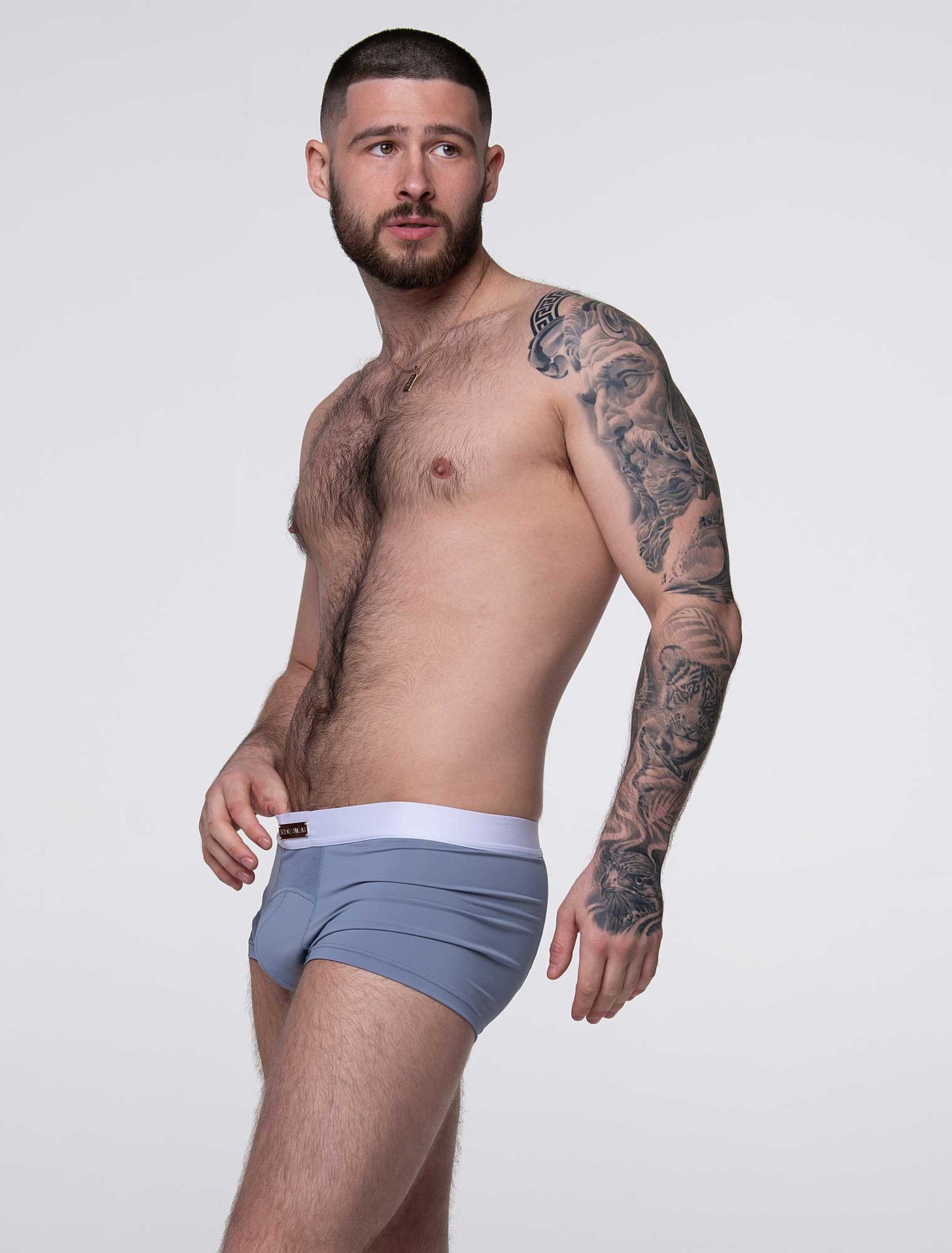 Mens Curved Mesh Boxers - Blue - boxmenswear - {{variant_title}}