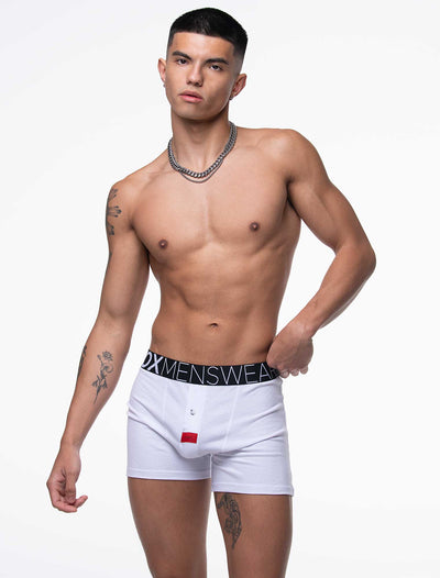 Button-up Boxers - Venus White - boxmenswear - {{variant_title}}