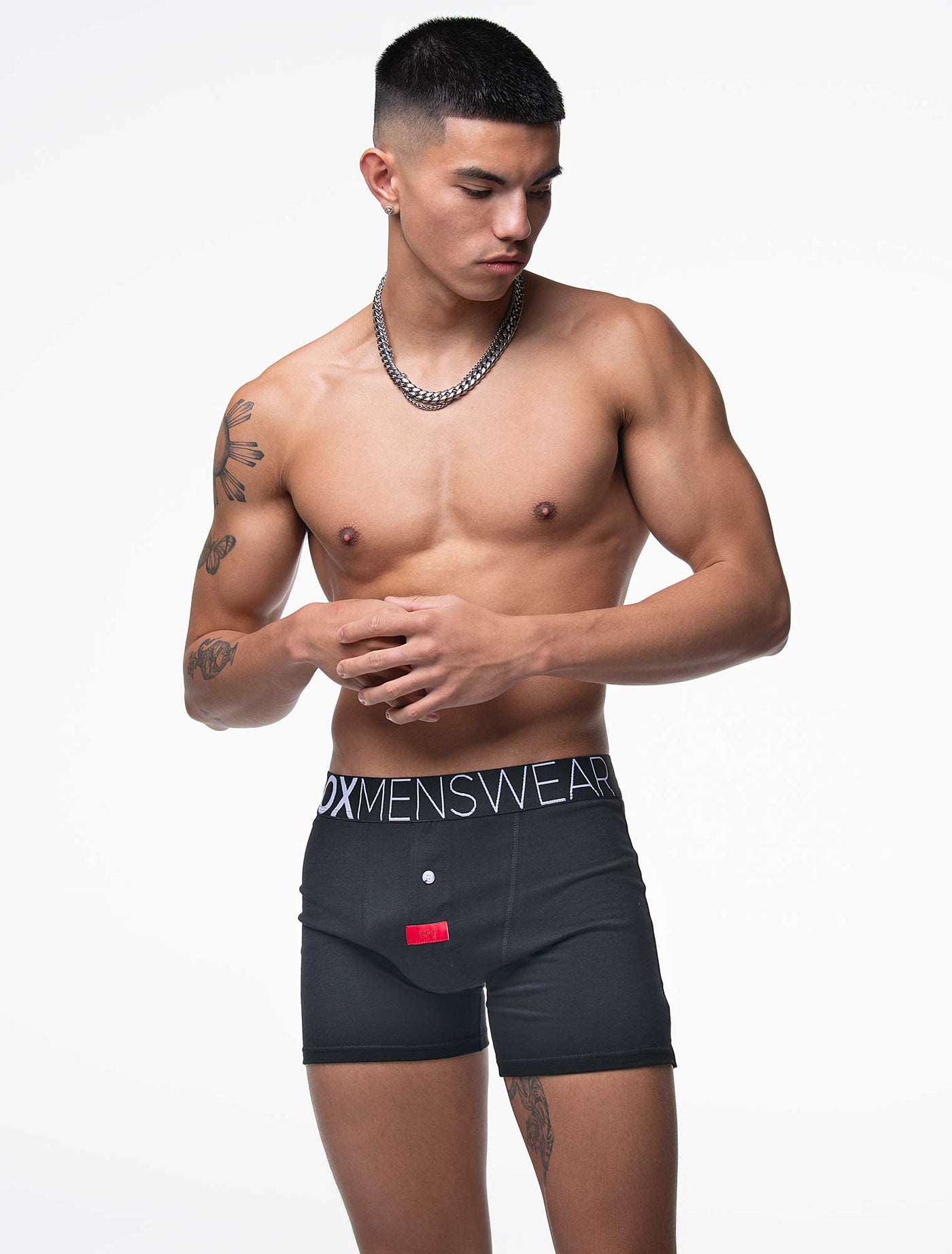 Button-up Boxers - Black Gala - boxmenswear - {{variant_title}}