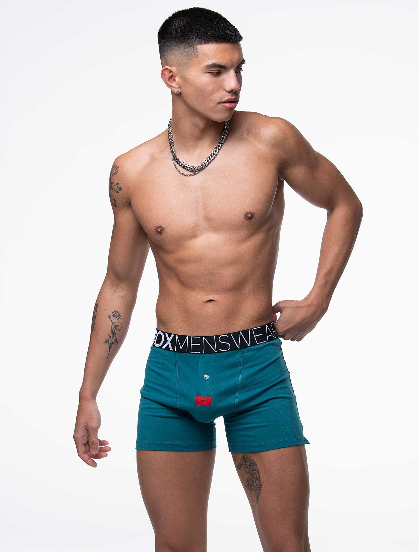 Button-up Boxers - Tease Me Teal - boxmenswear - {{variant_title}}