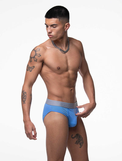 Mesh Panel Briefs - Coastal Blue - boxmenswear - {{variant_title}}