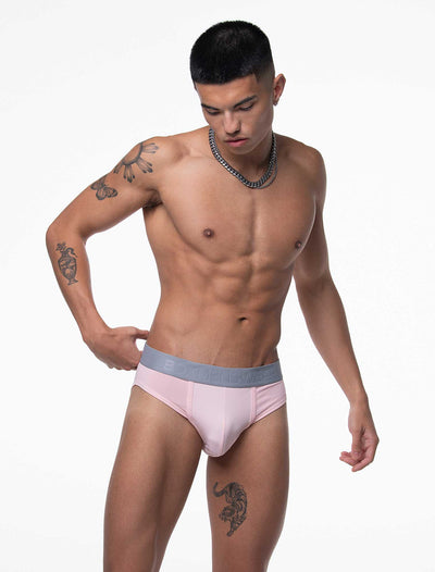 Mesh Panel Briefs - Peninsula Peach - boxmenswear - {{variant_title}}