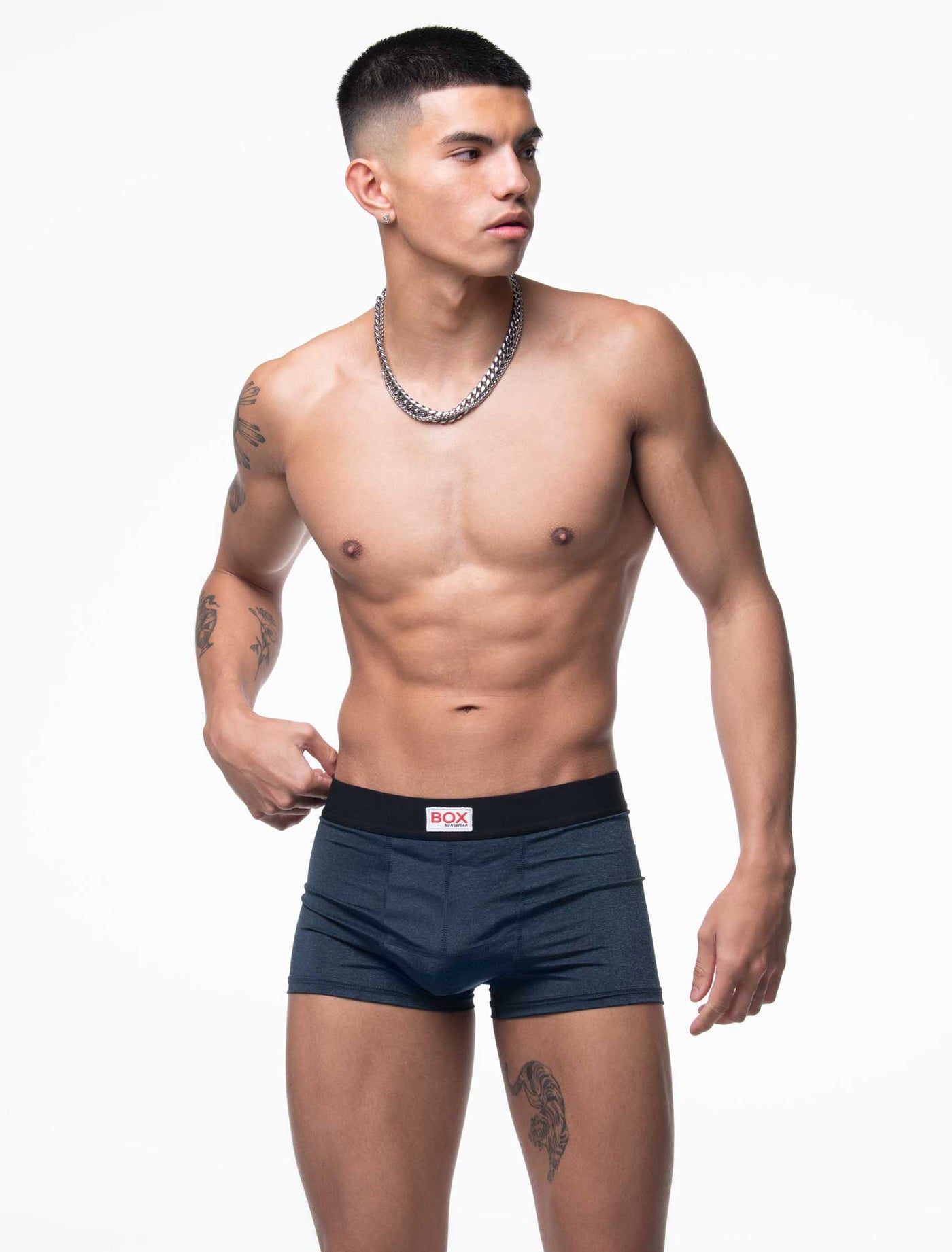 Marl Moment Boxers - Platinum Navy - boxmenswear - {{variant_title}}