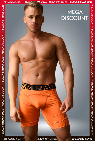 Defined Behind: Compression Shorts - Action Orange - boxmenswear - {{variant_title}}