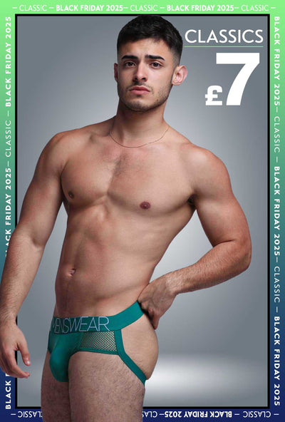 Totally Transparent Varsity Mesh Jockstrap - Evergreen - boxmenswear - {{variant_title}}