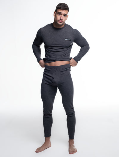 Mens Fleece Leggings & Top Set - Black - boxmenswear - {{variant_title}}