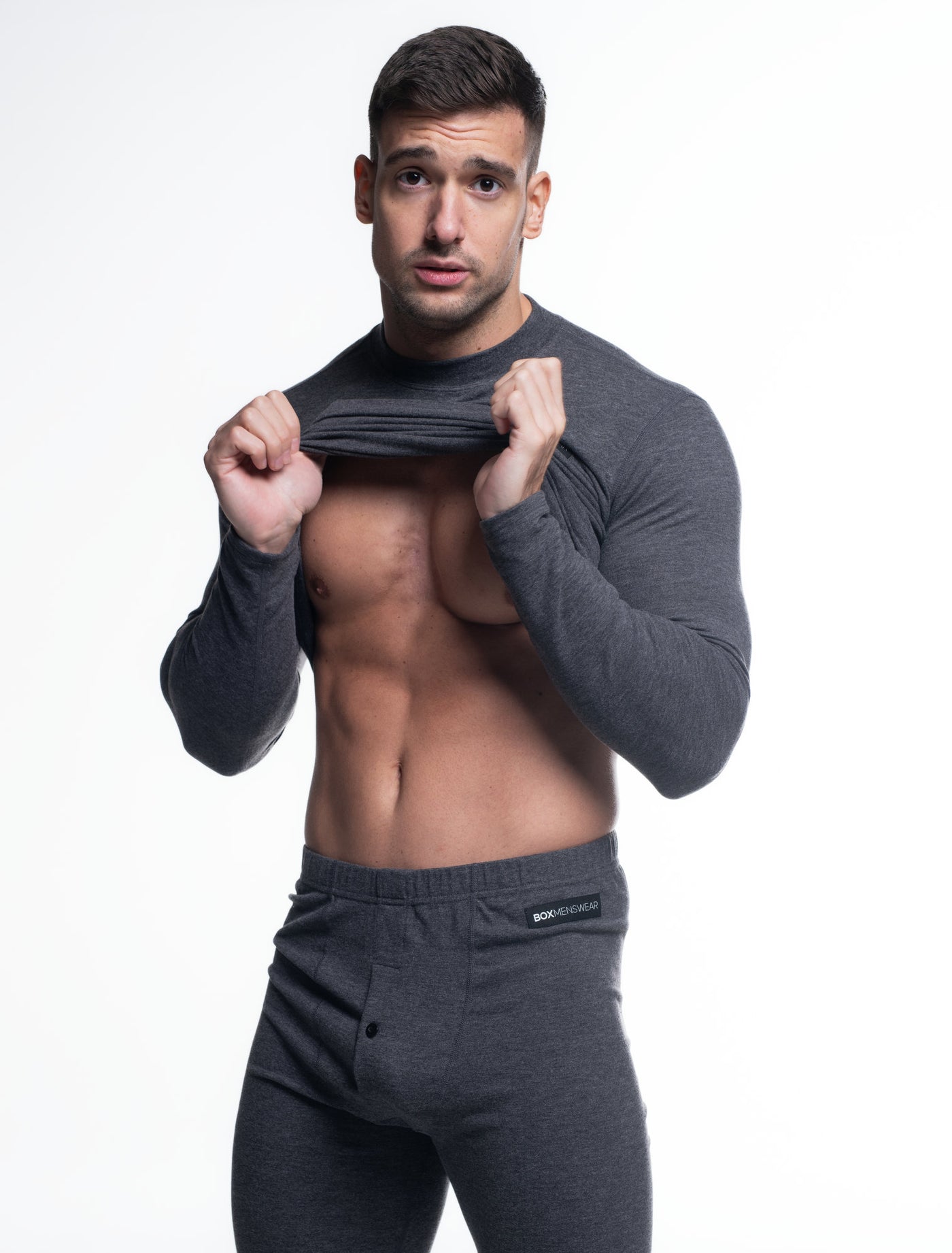 Mens Fleece Leggings & Top Set - Black – boxmenswear