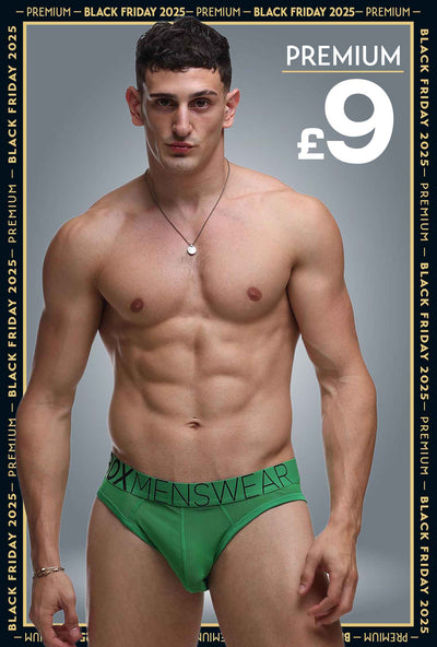 All Over Mesh Briefs - Pine Green - boxmenswear - {{variant_title}}