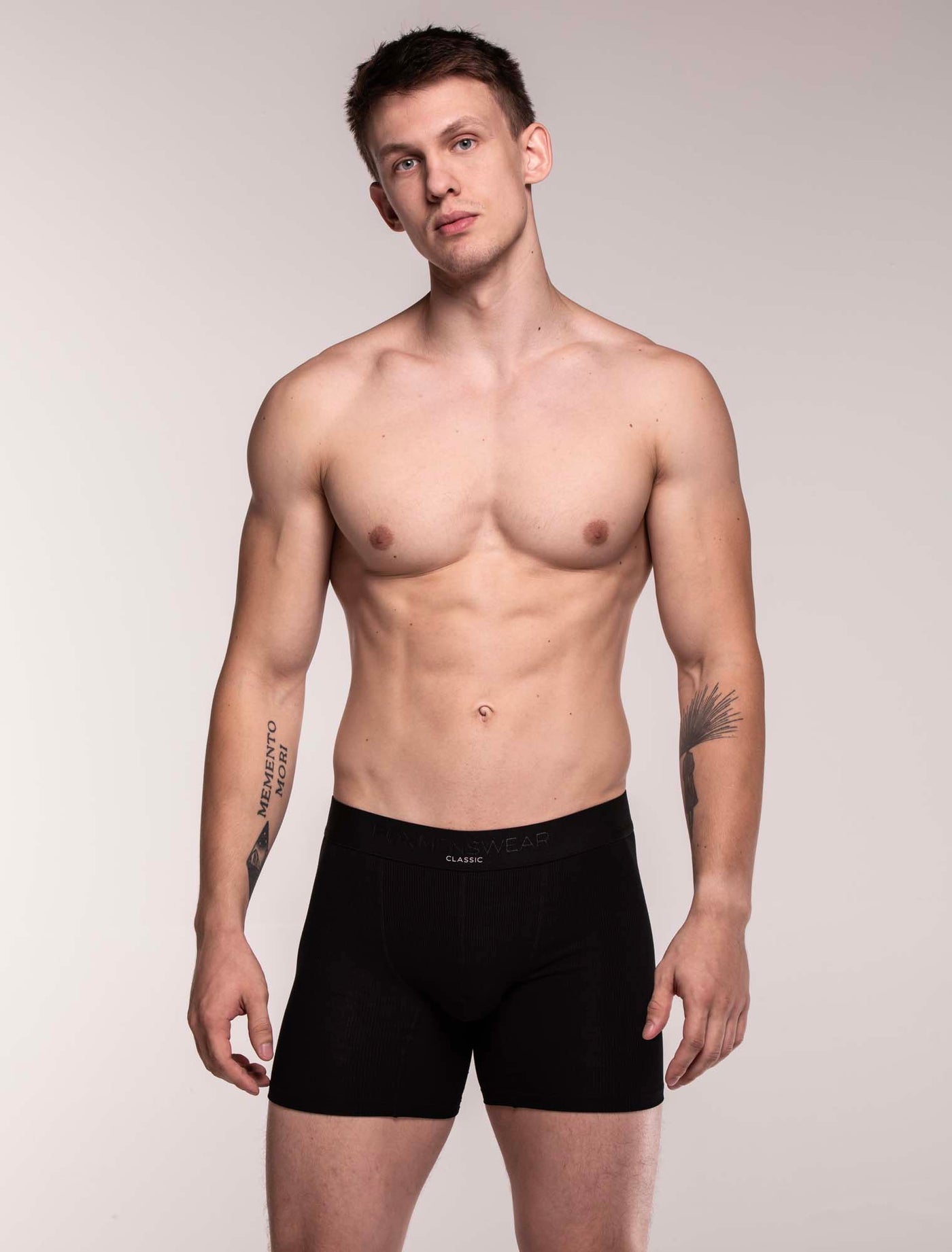 Mens Classic Ribbed Boxers - Black - boxmenswear - {{variant_title}}