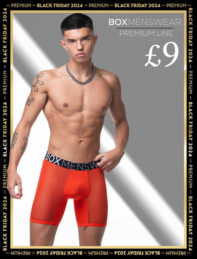 King Fit Mesh Panel - Transparent Crotch: Tangerine Tango - boxmenswear - {{variant_title}}