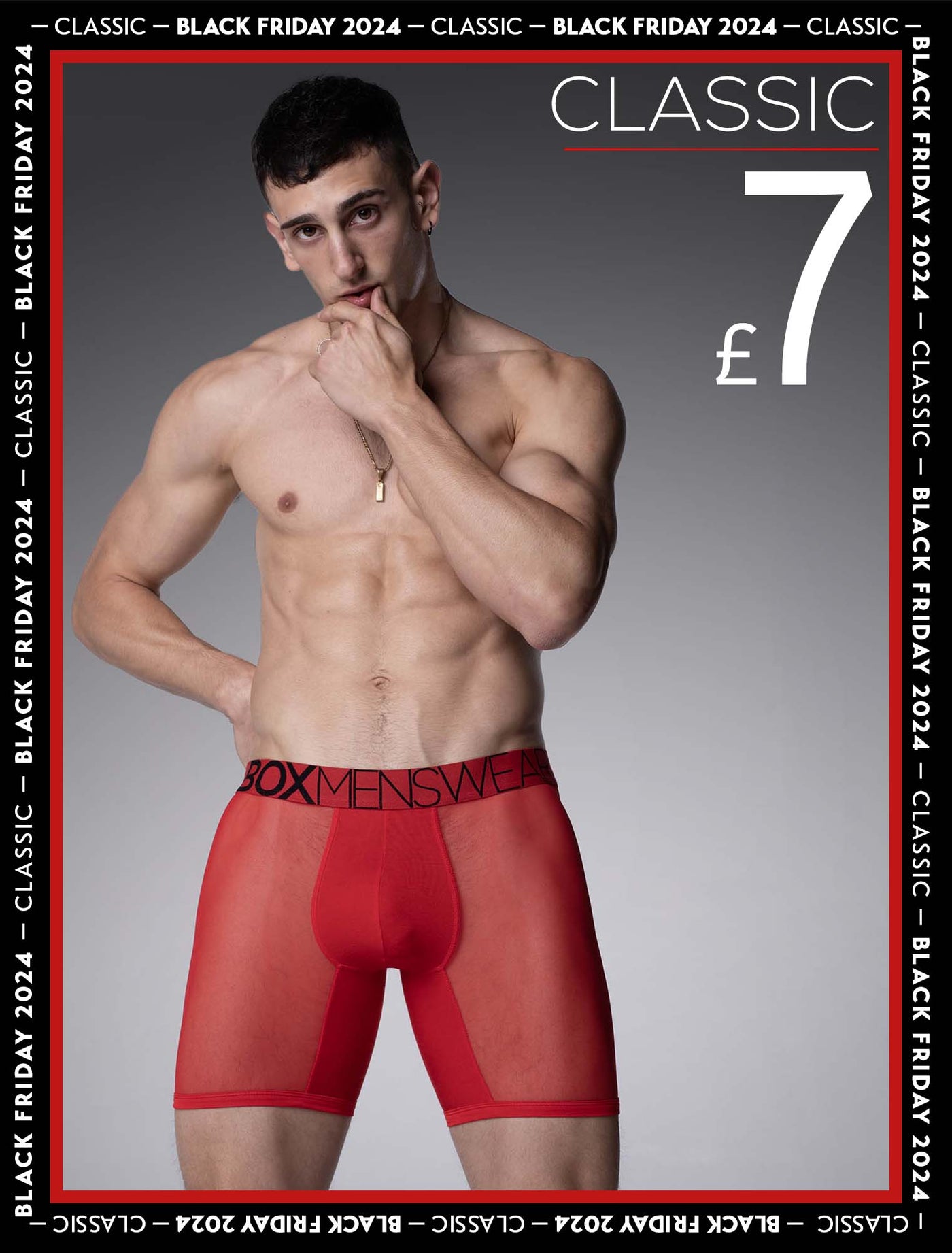 King Fit Mesh Panel - Transparent Crotch: Direct Red - boxmenswear - {{variant_title}}