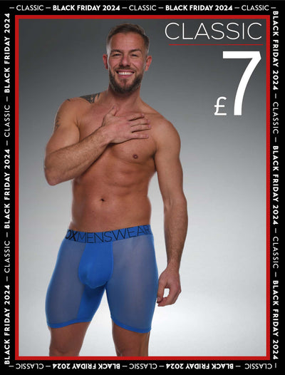 King Fit Mesh Panel - Transparent Crotch: Serious Blue - boxmenswear - {{variant_title}}