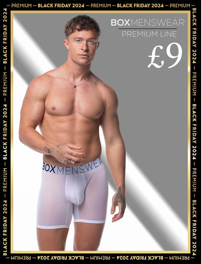 King Fit Mesh Panel - Transparent Crotch: White - boxmenswear - {{variant_title}}