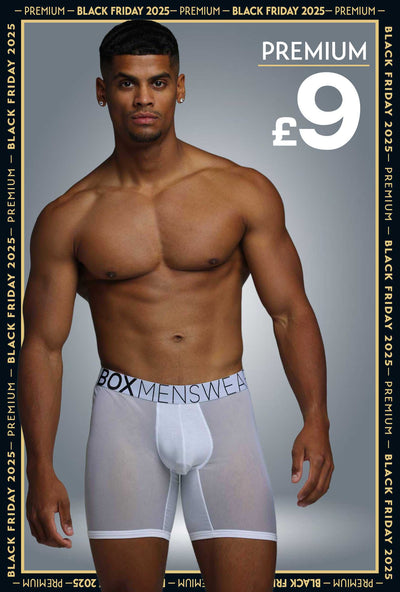 King Fit Mesh Panel - Transparent Crotch: White - boxmenswear - {{variant_title}}
