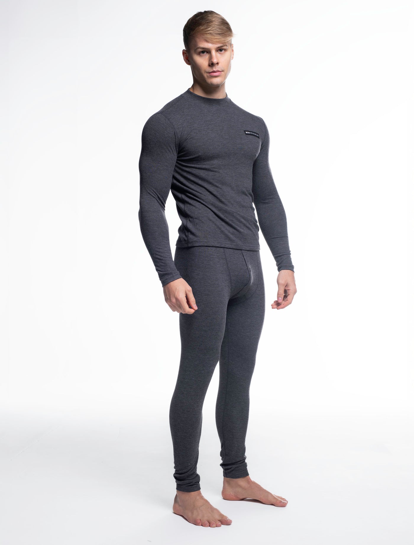 Mens Fleece Leggings & Top Set - Black - boxmenswear - {{variant_title}}
