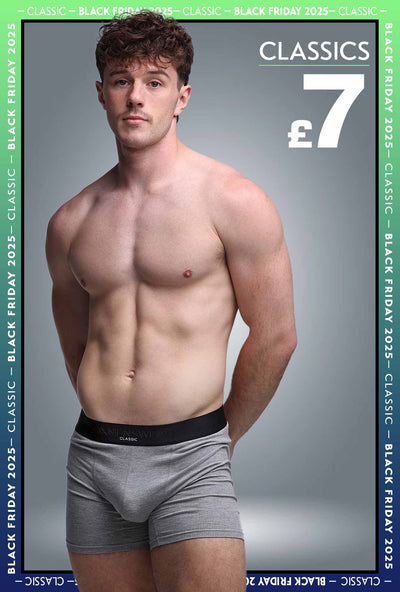 Mens Classic Ribbed Boxers - Grey - boxmenswear - {{variant_title}}