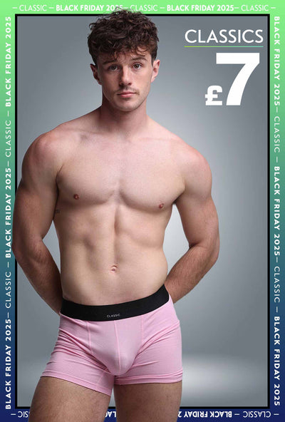 Mens Classic Ribbed Boxers - Pink - boxmenswear - {{variant_title}}