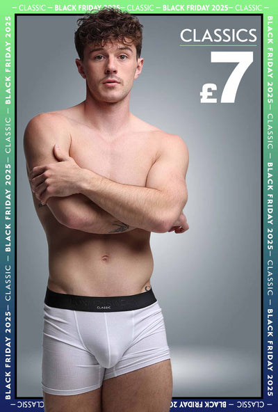 Mens Classic Ribbed Boxers - White - boxmenswear - {{variant_title}}