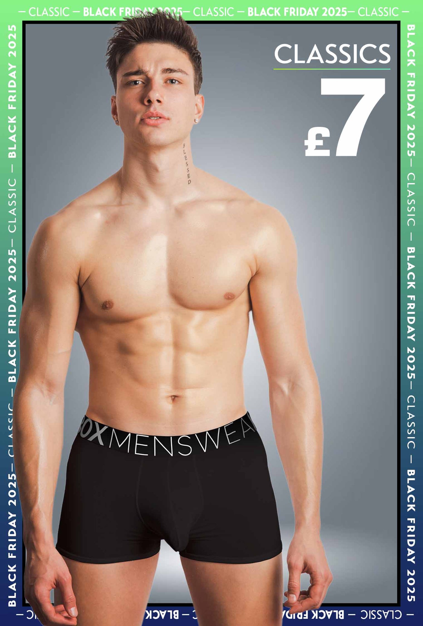 Mens Boxers: Defined Crotch - Black - boxmenswear - {{variant_title}}
