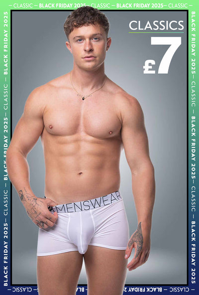 Mens Boxers: Defined Crotch - White - boxmenswear - {{variant_title}}