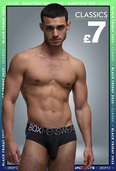 Mens Hipster Trunks: Defined Crotch - Black - boxmenswear - {{variant_title}}