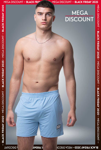 Mesh Football Shorts - Back 4 Blue - boxmenswear - {{variant_title}}