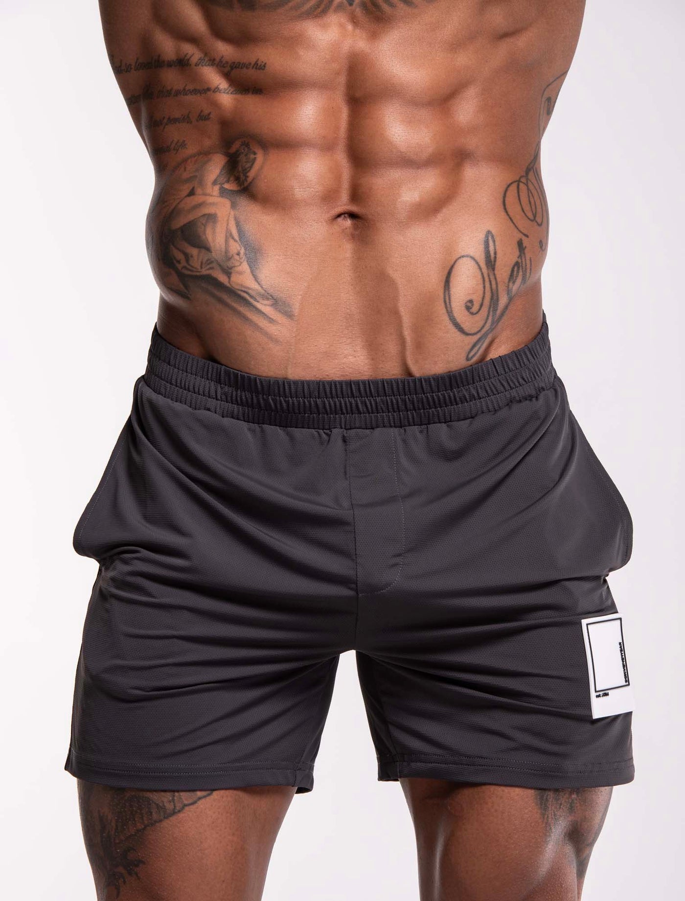 Mesh Football Shorts - Defence Grey - boxmenswear - {{variant_title}}