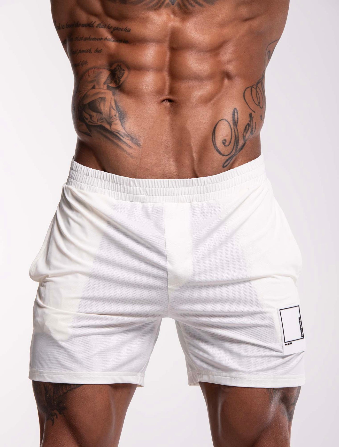 Mesh Football Shorts - Full Time White - boxmenswear - {{variant_title}}