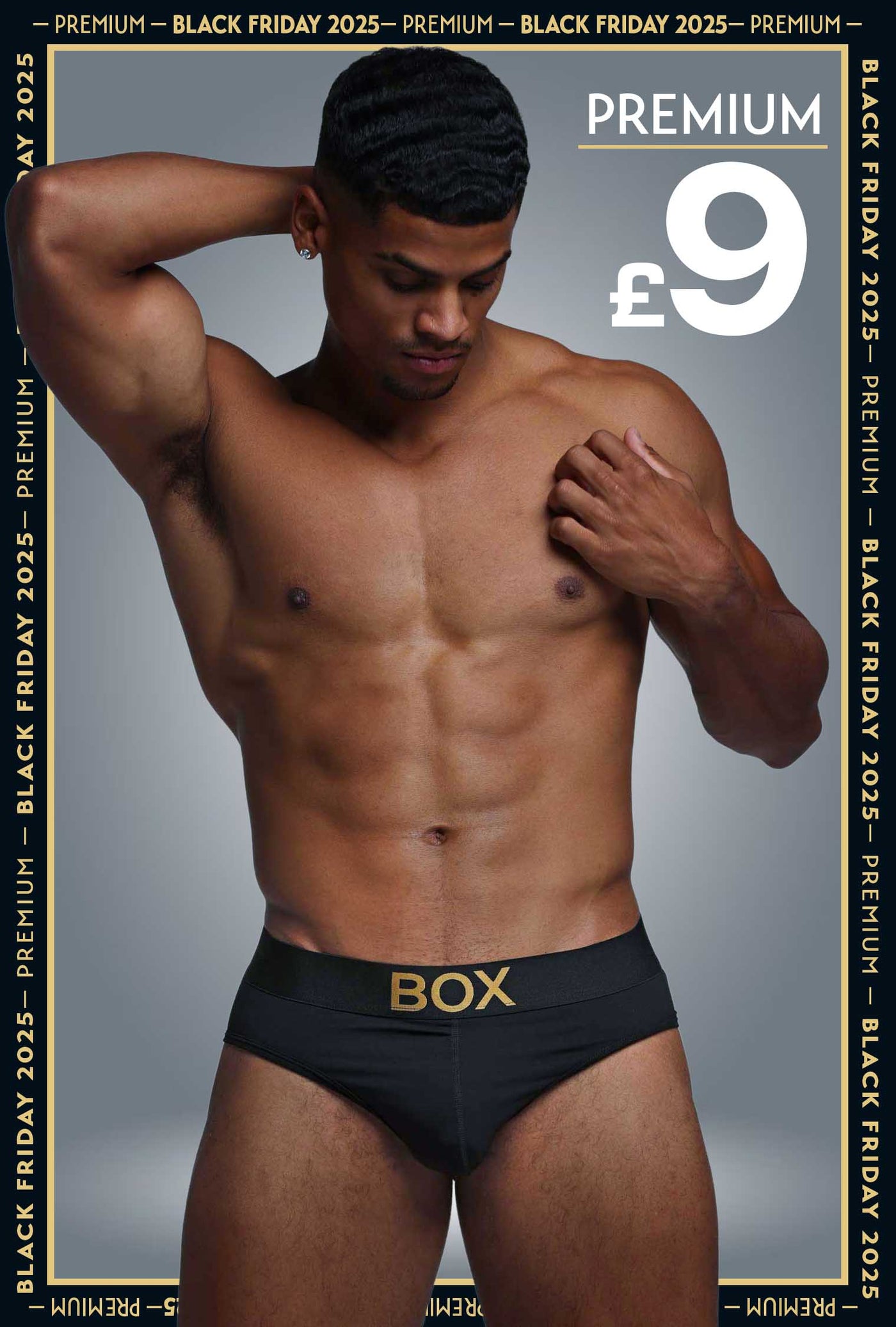 Metallic Modal Briefs - Black & Gold - boxmenswear - {{variant_title}}