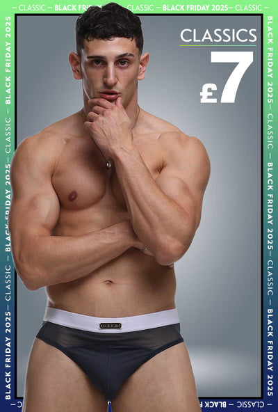 Mens Curved Mesh Briefs - Navy - boxmenswear - {{variant_title}}