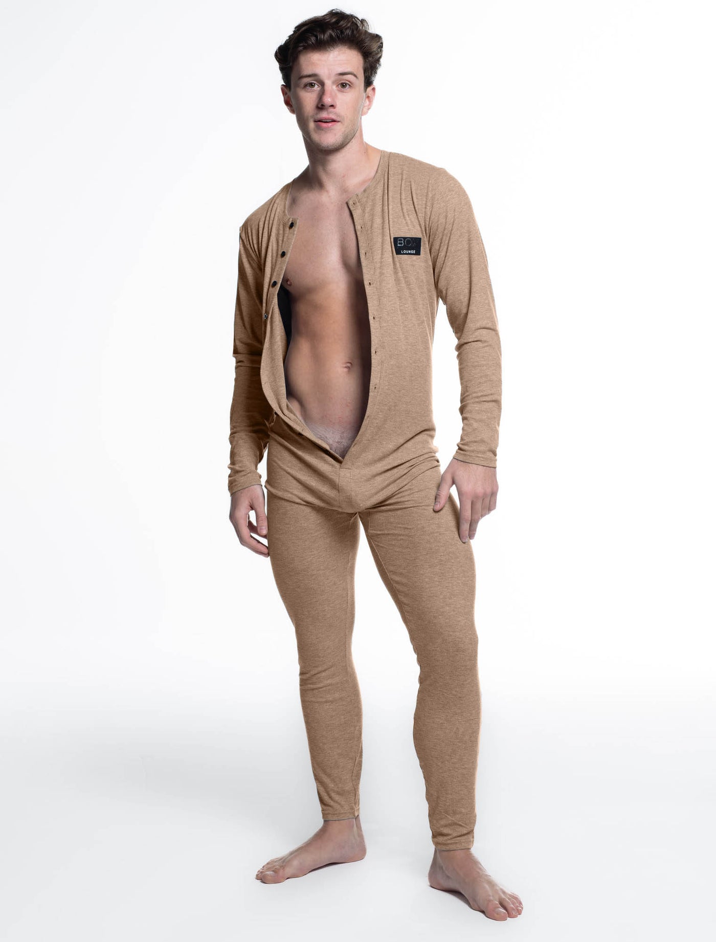Mens Ribbed Onesie - Comfort Cream - boxmenswear - {{variant_title}}