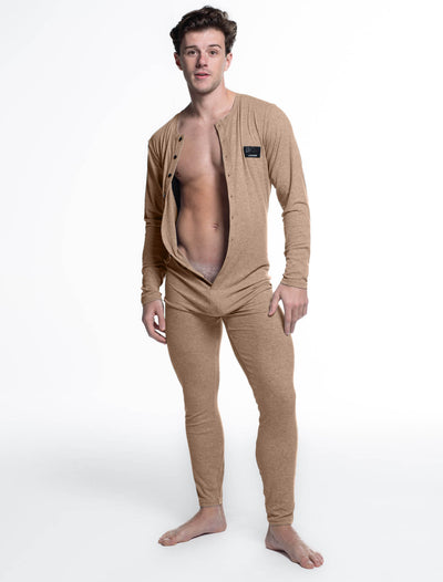 Mens Ribbed Onesie - Comfort Cream - boxmenswear - {{variant_title}}