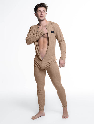 Mens Ribbed Onesie - Comfort Cream - boxmenswear - {{variant_title}}