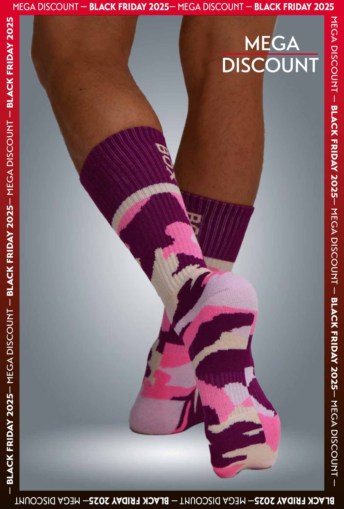 Box Sports Socks - Pink Camo - boxmenswear - {{variant_title}}