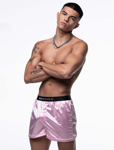 Silk Decline Boxer Shorts - Lavish Pink - boxmenswear - {{variant_title}}