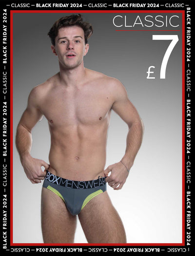 Prince Fit Briefs - Grey & Neon - boxmenswear - {{variant_title}}