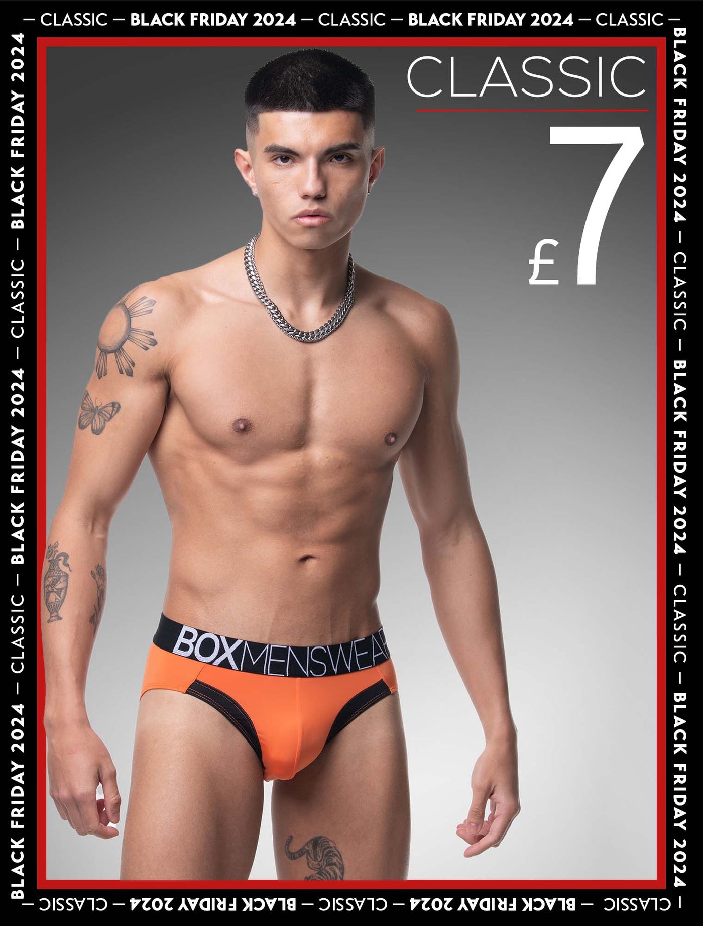 Prince Fit Briefs - Orange & Black - boxmenswear - {{variant_title}}