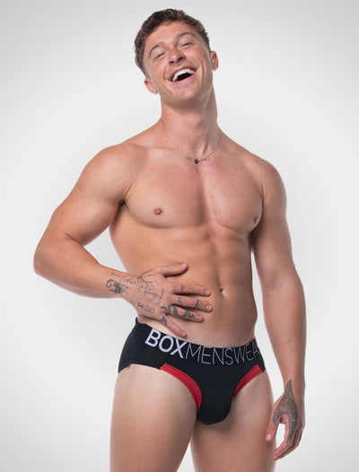 Prince Fit Briefs - Black & Red - boxmenswear - {{variant_title}}